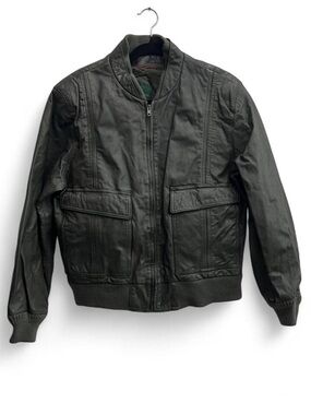 Mens Vintage Hill & Archer Leather Bomber Jacket size 42